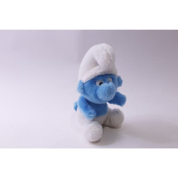 Smurf, Cute, Small Plush, Sitting, Vintage, Stuffed Animal, Toy, ~ 250826-WH 541 - Picture 1 of 3